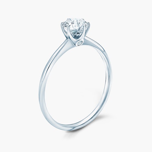 Pierścionek zaręczynowy The Journey: białe złoto, diament laboratoryjny